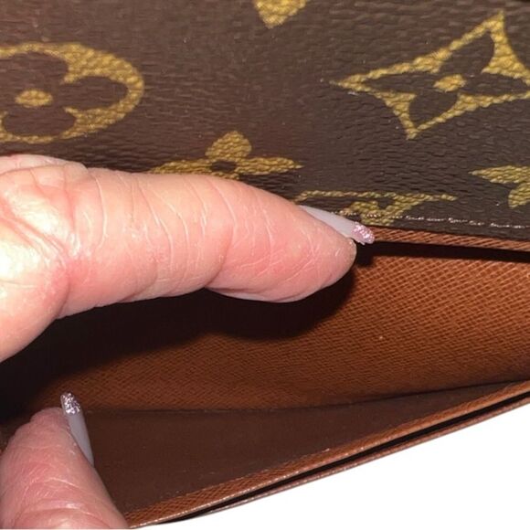 Louis Vuitton Brown Monogram Leather Bifold Wallet CA0929 Authentic - Picture 11 of 14